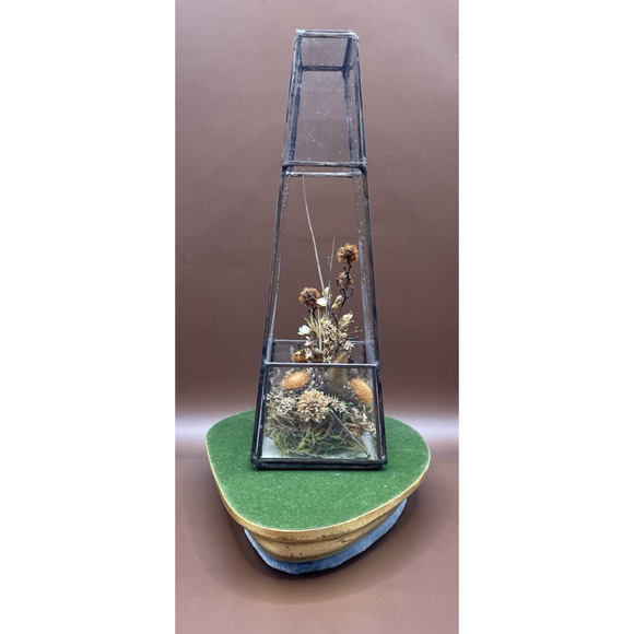 Vintage Faux Dry Flower Terrarium Table Top Decoration - Picture 3 of 11